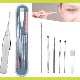 COMBO Eartool with Storage Box wax Removal Kit and LED Flashlight Earpick F78-image-20