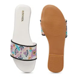 Anouk Embroidered Open Toe Flats image 5