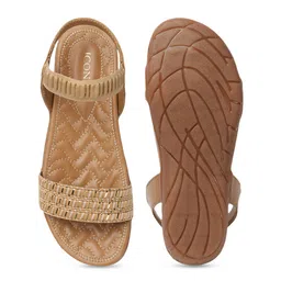 ICONICS Striped Open Toe Flats image 5