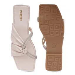 FABBHUE Embellished Open Toe Flats image 5