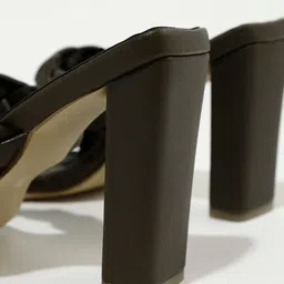 LULU & SKY Textured Open Toe Block Heels image 3