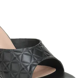 Shezone Textured Open Toe Block Heels image 4