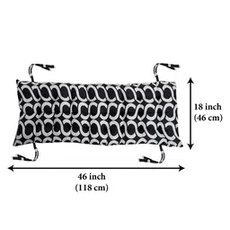 Kuber Industries Set of 2 Geometric Printed Back & Seat Cushion Pads With Ties image 4