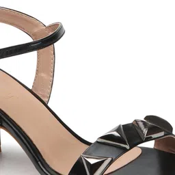 DressBerry Black Open Toe Block Heels image 4