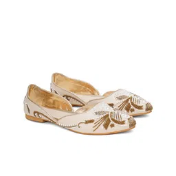 Sole House Pointed Toe Ethnic Embellished Mojaris-9