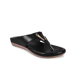 Shoetopia Textured Open Toe Flats With Laser Cuts image 3
