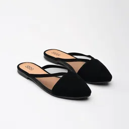 Street Style Store Women Black Solid Mules-10