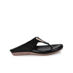 Shoetopia Textured Open Toe Flats With Laser Cuts image 2