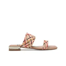 ELLE Textured Open Toe Flats image 2