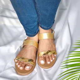 POSTCARD Women Open Toe Flats-26