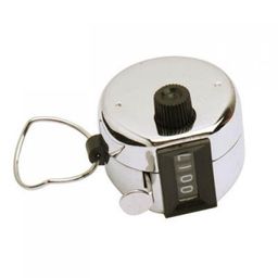 Lista 014 4 Digits Hand Held Tally Counter Numbers Clicker (Silver) image 4