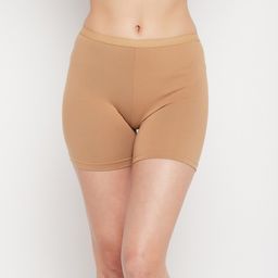 clovia Women Boy Short Beige Panty-picture-0