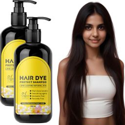 Ammonia Free Hair Dye Shampoo – 2 Bottle Combo – 300ml-image-2