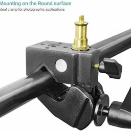 VTS Multipurpose Super Clamp, Pole Holder with Stud for Mounting Strobe Camera Monopod Kit image 2