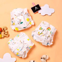 First Love Premium Muslin DryFeel Langot for Newborn Baby |0 - 9M|up to 5kg|3pcs-15