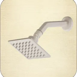 White Over Head Slim Shower , Abs Shower Size (4 into 4 inch) Fixed Mount-picture-26