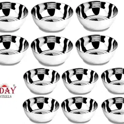 Stainless Steel Dessert Bowl MUKTA VATI 6PC BIG 6 PC MED-image-11