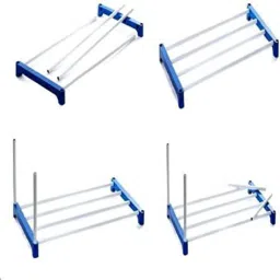 glowsilk Multi Utility Metal Book/Shoe/Cloth Foldable Rack With Cover For Anywhere Use Metal Open Book Shelf image 3