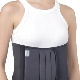 Abdominal Belt|Abdominal Belt After Delivery For Tummy Reduction|Size-L|9"|Gray Abdominal Belt-picture-19