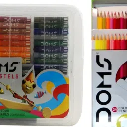 24 Color pencil & 50 Oil pastel combo-image-4