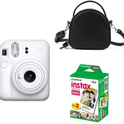 FUJIFILM Instax mini 12 Clay White Camera with Black shell bag and 20 Shots Ifilm Instant Camera-picture-21