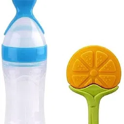 Baby Spoon Feeding Bottle With Fruit Teether for feeding Teether BPA Free- Silicone-image-23