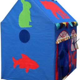 Hut Type Kids Toys Jumbo Size Play House (Blue with Animal) Tent - For Kids-image-83