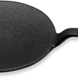 Pre Seasoned Cast Iron Roti/Chapati/Phulka Tawa with Handle,Toxin Free Tawa 25 cm diameter-4