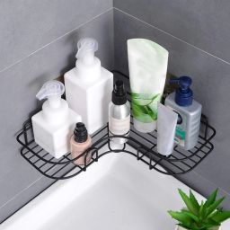 Wall Self Adhesive Wall Mounted Shelves for Kitchen Bathroom Organizer Black 1 Stainless Steel Wall Shelf-16