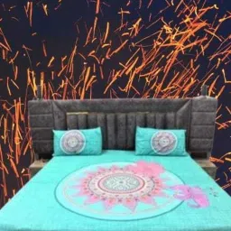 144 TC Cotton Double Jaipuri Prints Flat Bedsheet-image-30