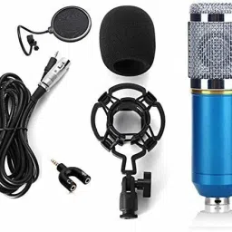 dawnrays Studio Recording Microphone Set, Studio Mic Kit With Adjustable Mic+ Boom Scissor Arm Stand+ Pop Filter XRL To 3.5mm + 3.5mm Audio Splitter (mic set) Microphone image 2