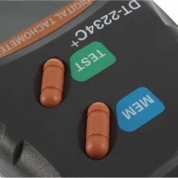 megadeal With Reflecting Tape Marks DT-2234C+ Digital Tachometer RPM Meter Digital Laser Beam Non-Contact Tachometer Handheld Rotating Speed Scale Meter 2.5-100000 Electronic RPM Photo Tachometer Takometer Non Contact Tachometer image 4