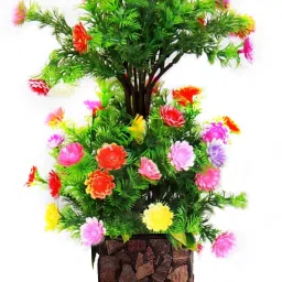 set of 1 multicolor plant with expensive coconut wood pot. Multicolor Sunflower Artificial Flowerwith Pot-7