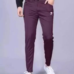 Men Solid Maroon Track Pants-image-24