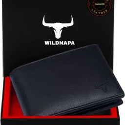 Men Blue Genuine Leather RFID Wallet-picture-10