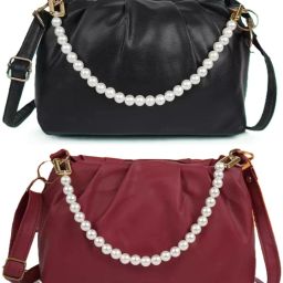 Black, Maroon Women Sling Bag Crossbody sling Bag with strap side Bag for Women-image-46