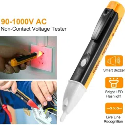 ozonide AC Voltage Line Tester With Buzzer And LED Torch Light Digital Voltage Tester image 5