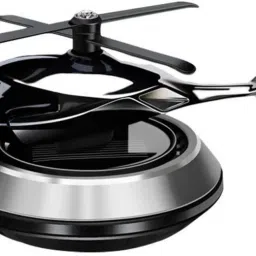 Trending New Helicopter alloy Solar Car Air Freshener Car Perfume(Silver) Auto Pearl-Air Freshener Oil for Car Air Purifier-image-5
