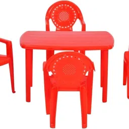 4 CHAIR 1 TABLE TOYSET FOR KIDS ROLE PLAY GAMES AND GROUP ACTIVITIES (RED)-image-72