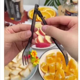 sukhad 20 Pieces of Detachable and Reusable Fruit Fork with Storage Box Plastic Fruit Fork image 3