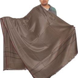 Vrinde Pure Wool Self Design Men Shawl-image-89