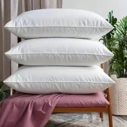 LUXURY Polyester Fibre Solid Sleeping Pillow Pack of 3-33