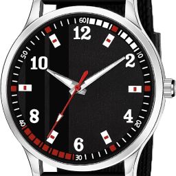 Analog men's watch with dark black finish Analog Watch - For Men Simple men’s analog watch in classic black-image-48