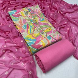 Unstitched Pure Cotton Salwar Suit Material Printed-image-31