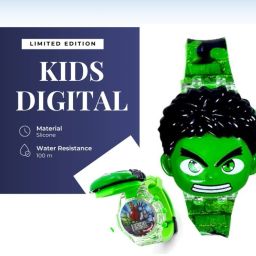 Kids Round Digital Watch Digital Watch - For Boys & Girls KIDS_DIGI-WTCH-334-Green-image-87