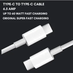 RoarX Type C 6 A 1 m TPE C to C cable fast Charging for Samsung F34 5G Original type c to c cable image 2