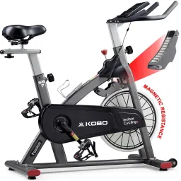 SB-7 Magnetic Resistance with 8 Kg Flywheel Belt Drive Advanced Indoor Gym Spinner Exercise Bike-image-24