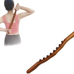 Kruvad Wooden Stick Massager 8 Beads Wooden Sticks for Back, Legs, Arms and Neck Muscle Relaxation Massager Massager-image-58