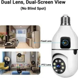 Monrix 4MP Dual Lens WiFi Security Camera with Adjustable Bulb Holder Security Camera image 3