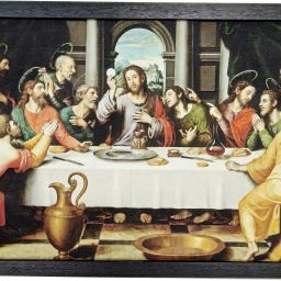 Last Supper of Jesus Christ Christian art painting picture frame Digital Reprint 13.25 inch x 20.25 inch Painting-13